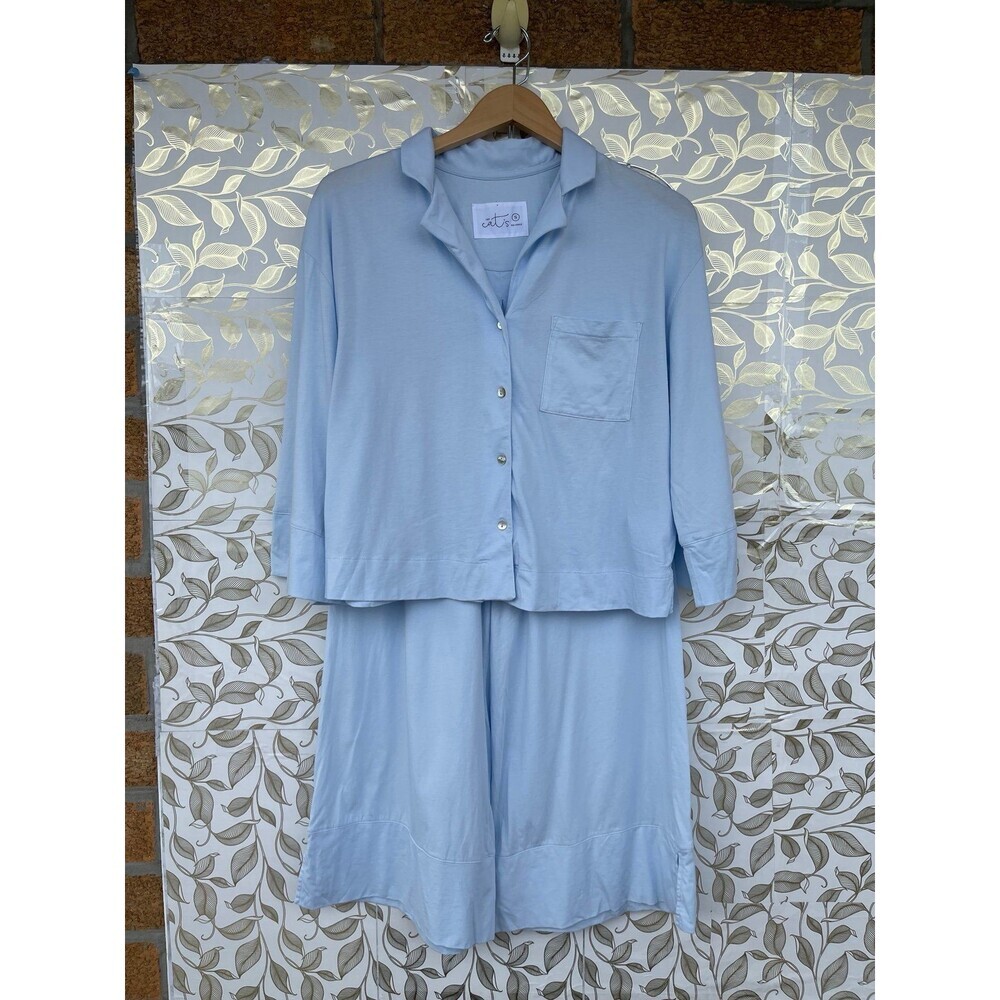 The Cat's Pajamas mariposa set in mist blue size small - Picture 2 of 12